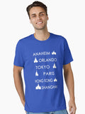 Disney Around the World | Anaheim · Orlando · Tokyo · Paris · Hong Kong · Shanghai Minimalist Tee Essential T-Shirt