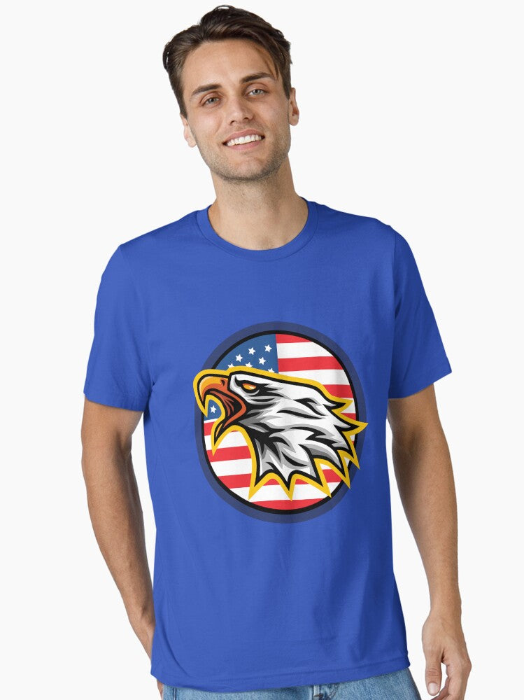 Bald Eagle American Flag Essential Shirt T Shirt Premium Quality
