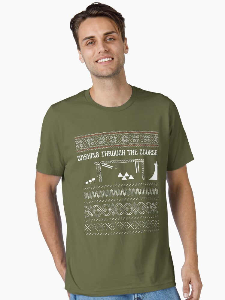Dashing Through The Course Essential T-shirt | Trendy Graphic Tee | Casual Unisex T-shirt