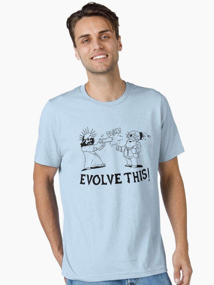 Jesus and Darwin Evolve This Essential Shirt T Shirt Minimal Style