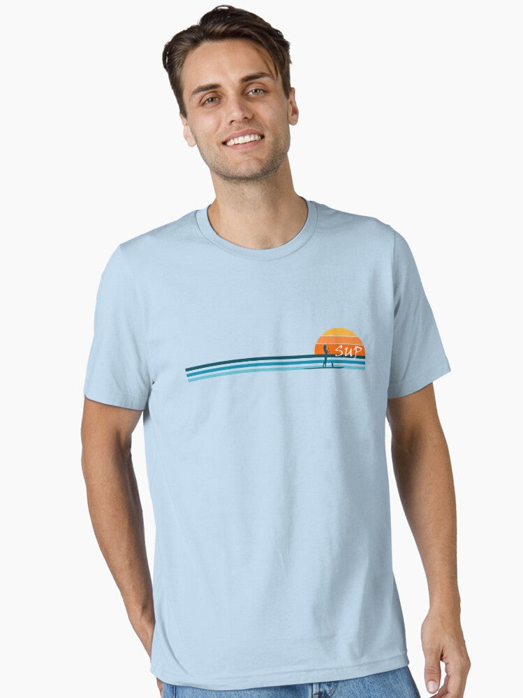 SUP Stand up paddle board summer sunset v2 Essential Shirt T Shirt Clean Design