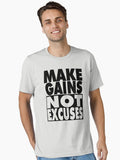 Gym Gear Make Gains Black Essential T Shirt T Shirt Premium Print
