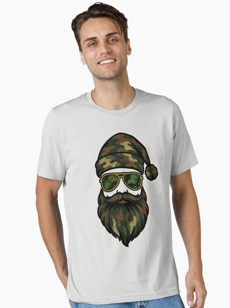 Vintage Camo Santa Face Christmas Holiday Design Essential T Shirt T Shirt High Search Demand Top Rated Design