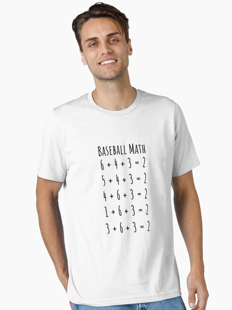 Baseball Math Funny Double Play Tee Shirts Essential T Shirt T Shirt Viral TikTok Daily Wear