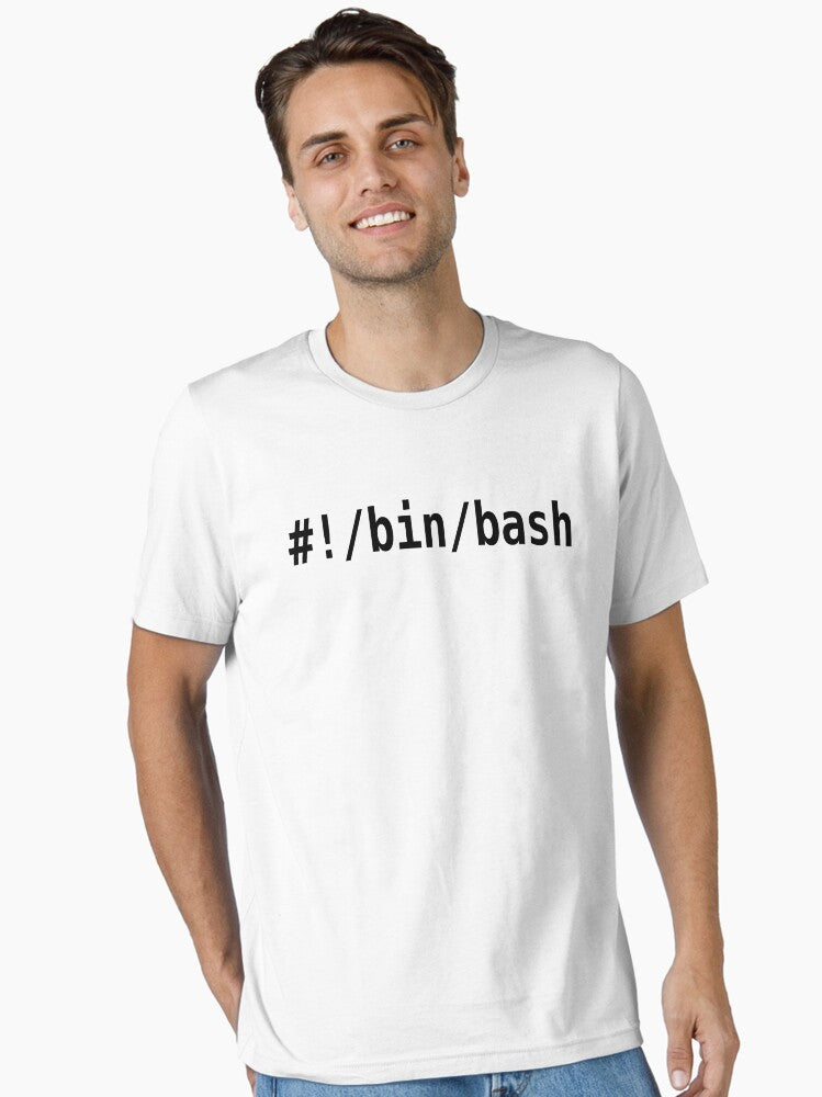 Bin Bash Black Text Design For Command Line Hackers Essential T Shirt T Shirt Premium Print
