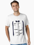 Bow Tie Suspenders Valentines Day and Back to School Costume Essential Shirt T Shirt Clean Design