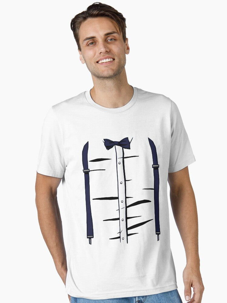 Bow Tie Suspenders Valentines Day and Back to School Costume Essential Shirt T Shirt Clean Design