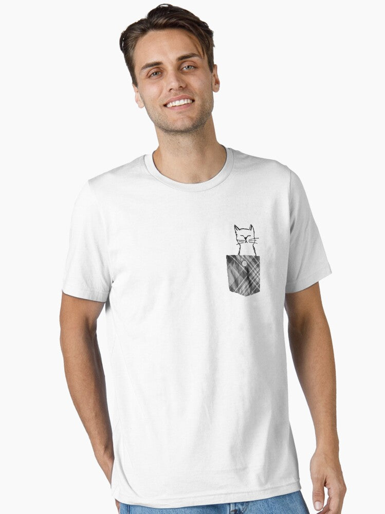 If I fits I sits cat in a shirt pocket Essential Shirt T Shirt Minimal Style