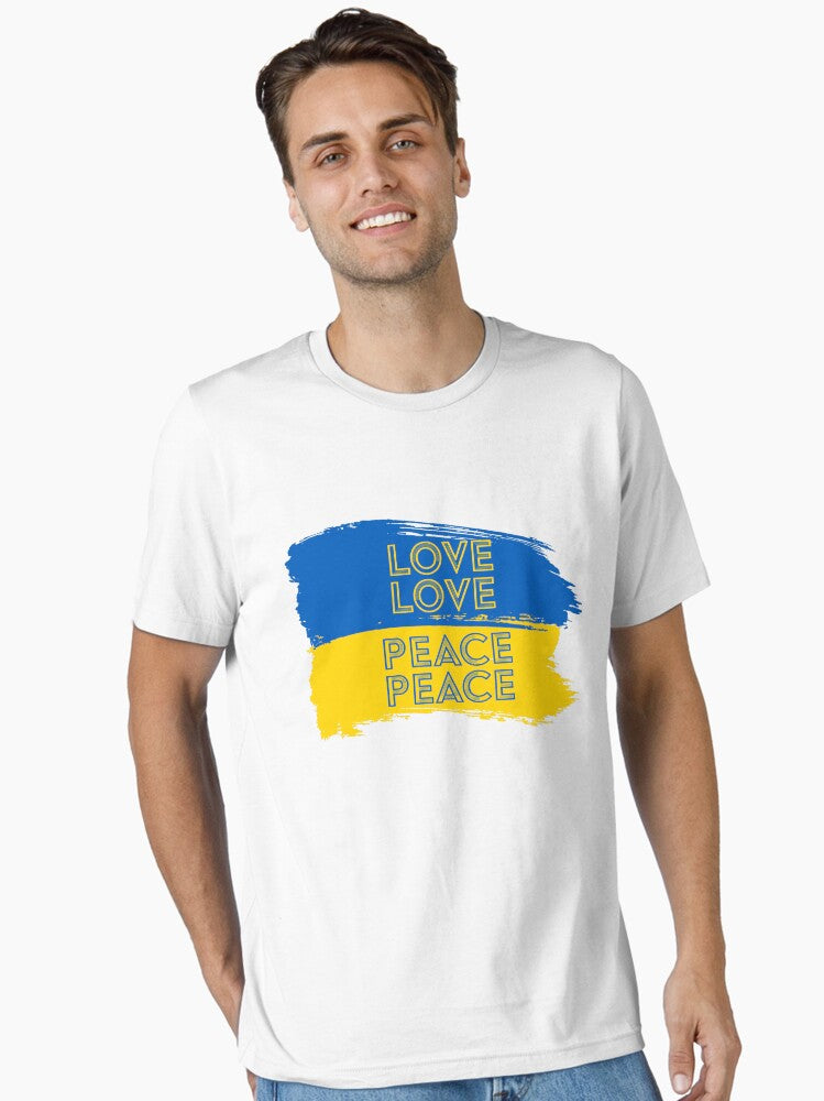 Ukraine Love Love Peace Peace Artist profit to Ukrainian Charities Eurovision Kyiv StandWithUkraine slavaukraini T Shirt