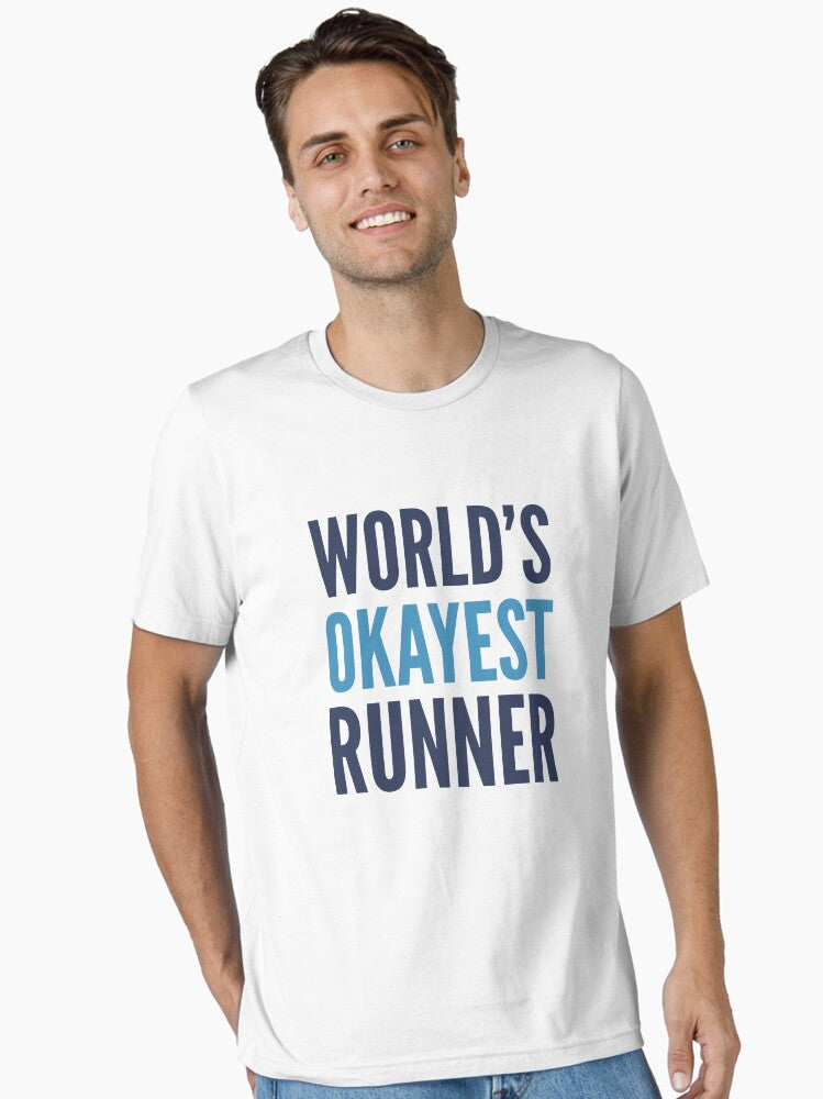 World s Okayest Runner Essential T Shirt T Shirt High Search Demand Best Seller Look