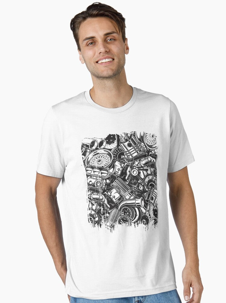 Car Parts Collage Car Enthusiast Essential T Shirt T Shirt Streetwear Style Fan Favorite