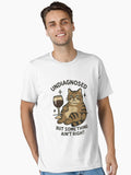 Undiagnosed but something ain t right cat with wine Essential T Shirt T Shirt Comfort Fit Best Seller Look