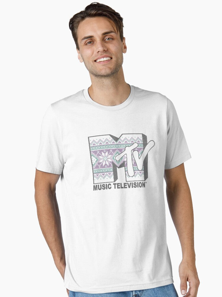 MTV Music Television Ugly Sweater Logo Fill Essential T Shirt Sweater Premium Print Daily Wear