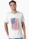 USA Flag 4th July American Red White Blue Stripes Day Shirt Essential Shirt T Shirt Gift Ready