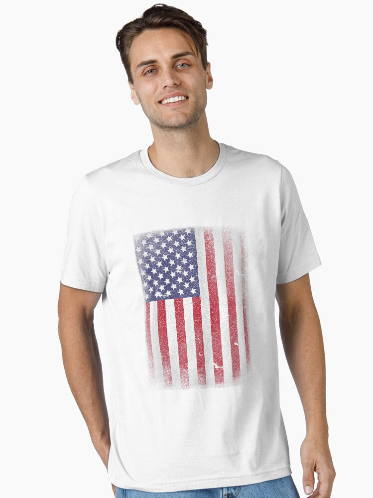 USA Flag 4th July American Red White Blue Stripes Day Shirt Essential Shirt T Shirt Gift Ready