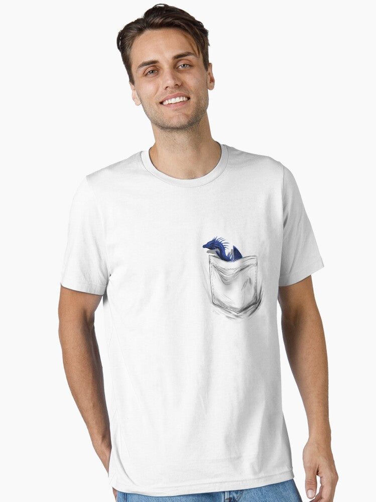 Little Dragon In My Pocket Blue Essential Shirt T Shirt Premium Quality