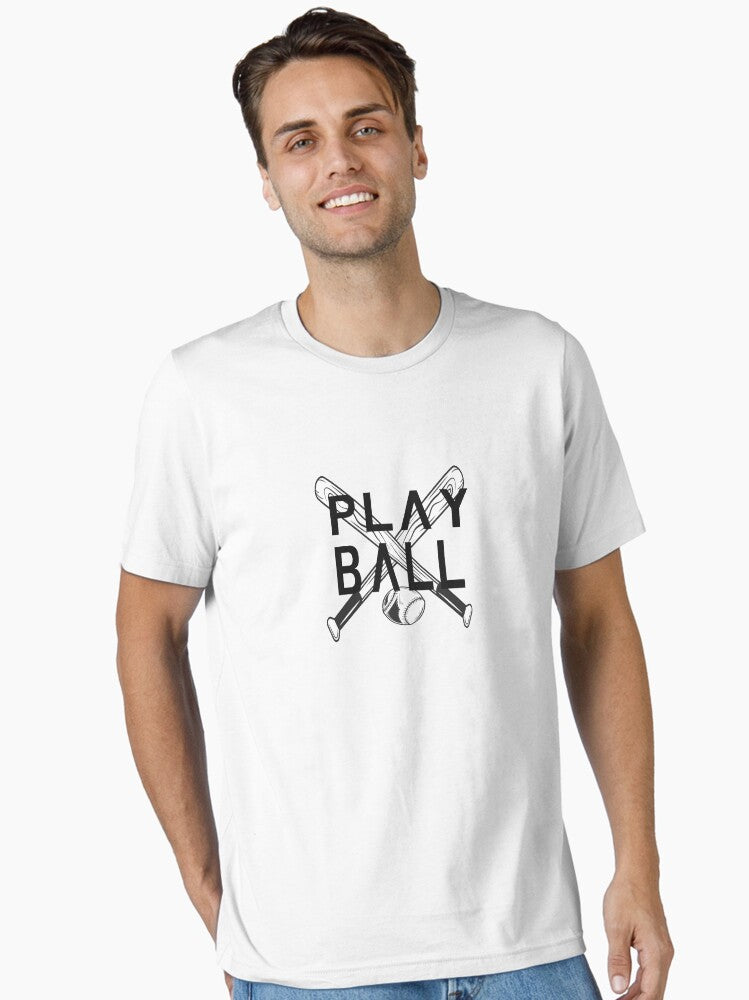 PLAY BALL Baseball Baseball Baseball Tee Baseball Mom Play Ball Baseball Baseball All Day Gray Baseball Essentia T Shirt