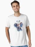 Watercolor American Bald Eagle 4th of July design Essential Shirt T Shirt Minimal Style