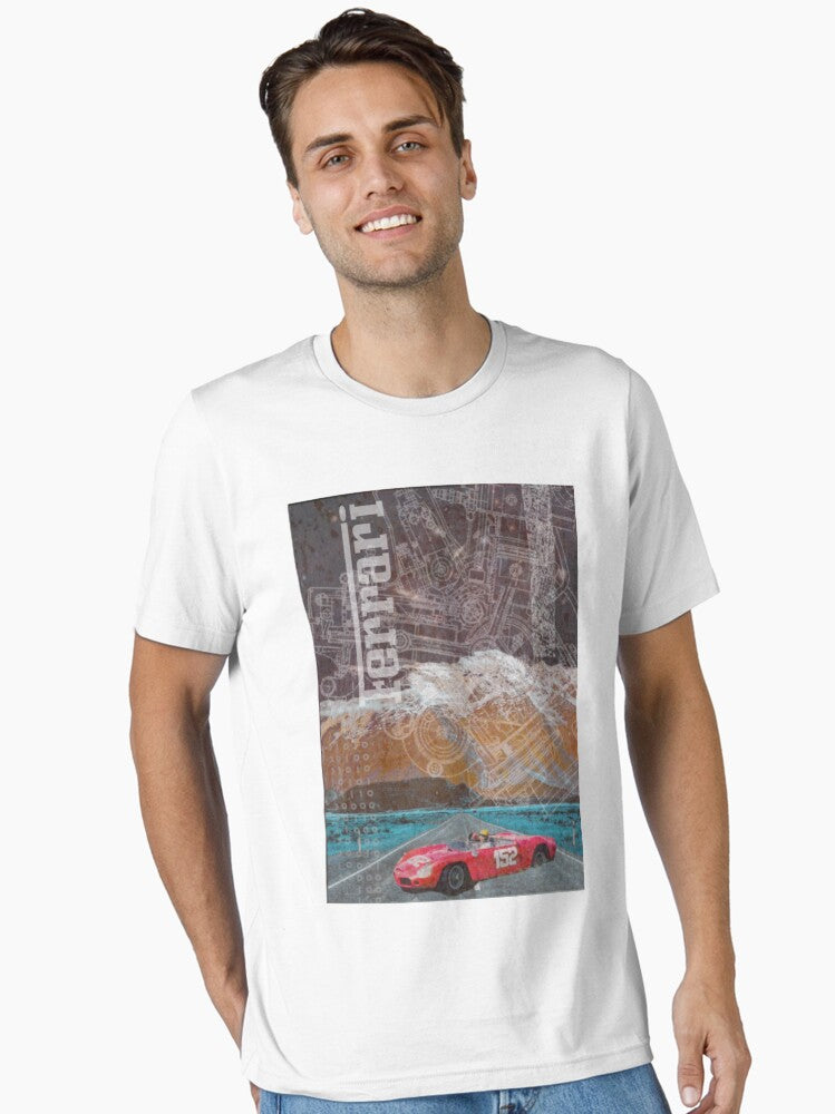 Vintage Motorsport Collage Essential T-Shirt | Premium Unisex T-Shirt, Trending Graphic Tee