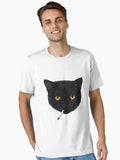 Smoking Cat Vintage Black Cat Retro 90s Essential T-Shirt | Premium Unisex T-Shirt, Trending Graphic Tee
