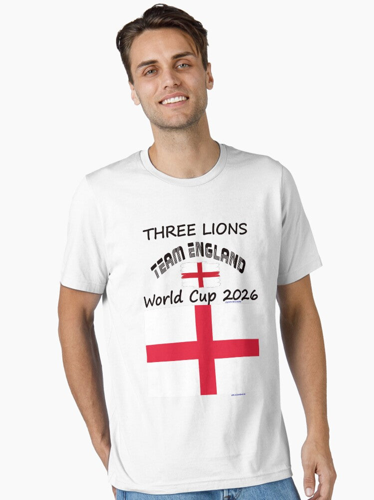 England Fan Tâ€‘Shirt world Soccer Cup 2026 UK outfit Essential T-Shirt
