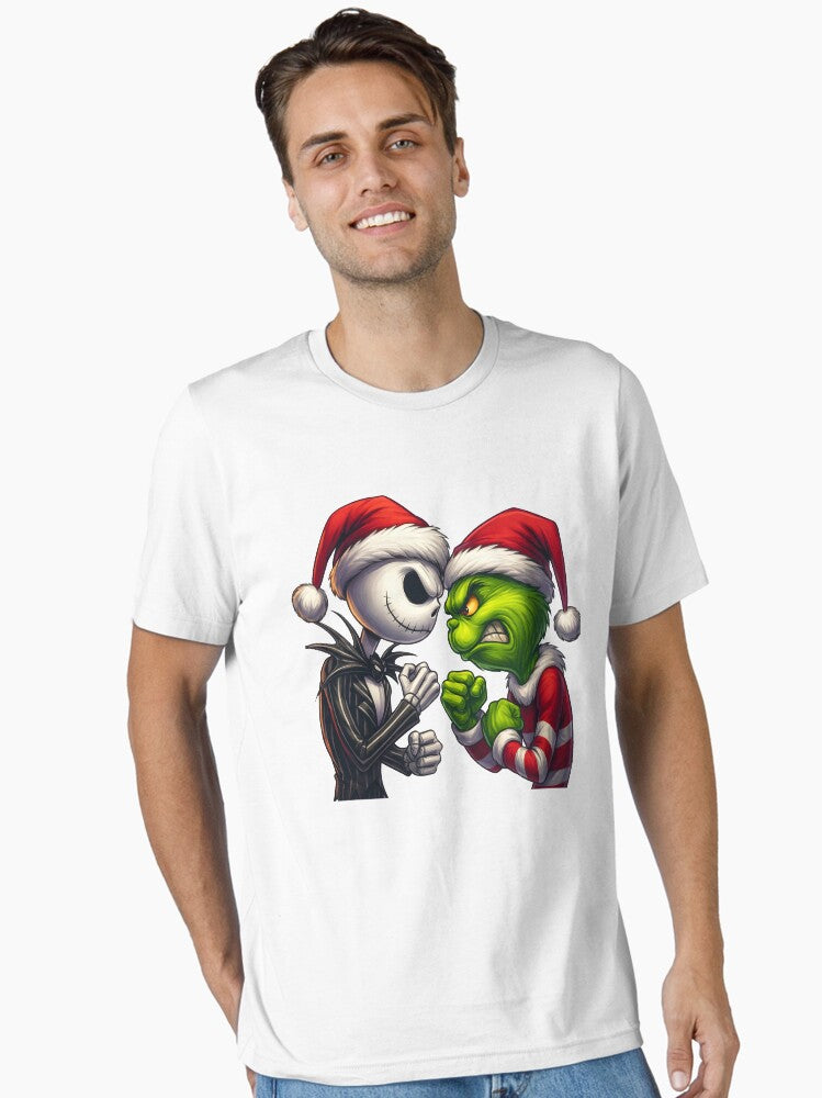 Funny Grinch Vs Jack Funny Christmas Gifts Essential T Shirt T Shirt Holiday Trending Christmas Season Pick
