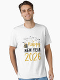 Happy 2026 New Year Gold Typography Essential T Shirt T Shirt High Search Demand Modern Aesthetic