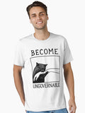 Become Ungovernable - Black Cat Biting Hand Funny Meme Essential T-Shirt | Premium Unisex T-Shirt, Trending Graphic Tee