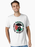 Free Palestine End Apartheid Raised Fist Essential Shirt T Shirt Minimal Style