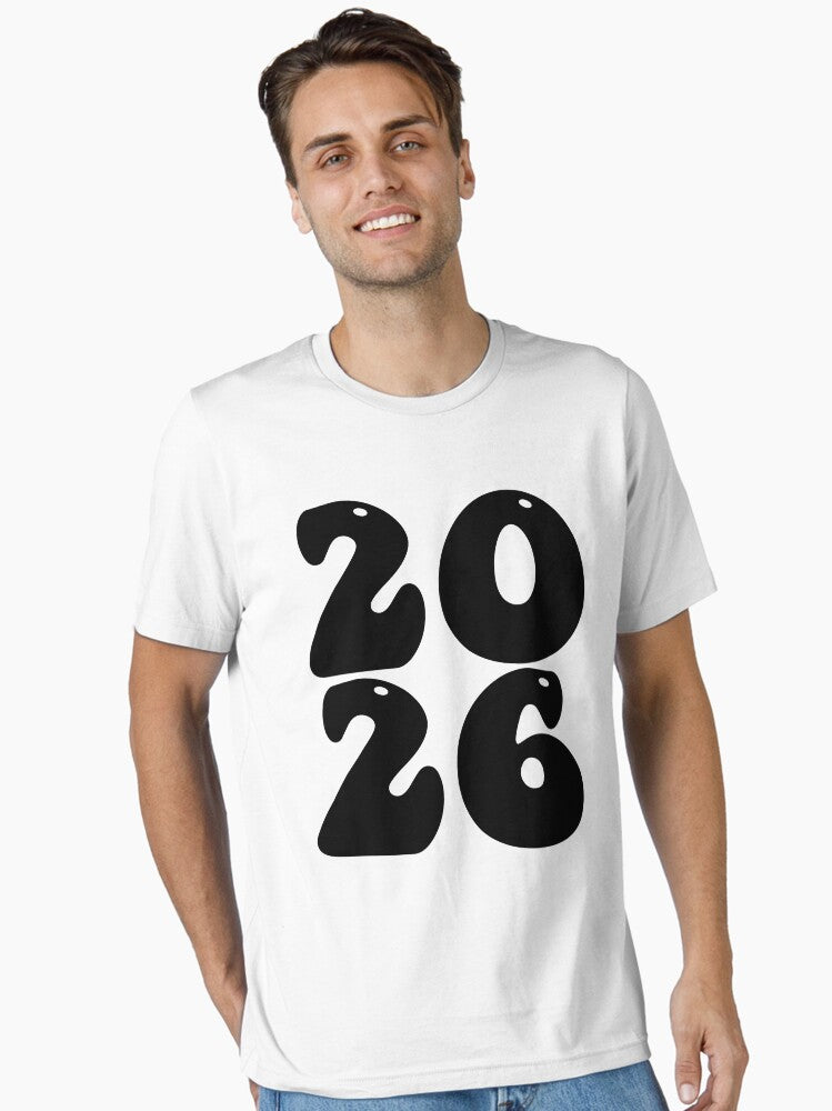 2026 Happy New Year Party Essential T Shirt T Shirt Comfort Fit Modern Aesthetic