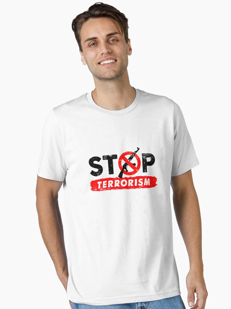 Stop Terrorism Essential Shirt T Shirt Clean Design