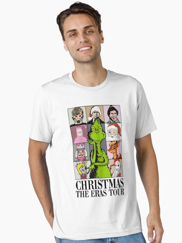 Grinch Christmas The Eras Tour Funny Holiday Character Collage Art Essential T Shirt T Shirt Holiday Trending Christmas