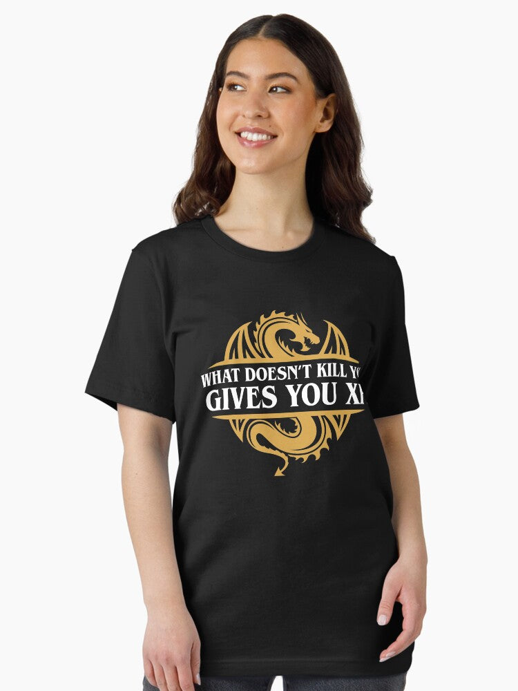 What Doesn t Kill You Gives You XP RPG Gamers Essential T Shirt Women T Shirt Streetwear Style Best Seller Look