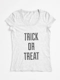 Trick Or Treat Tee Shirt Halloween Fun Fitted Scoop T T Shirt US Trend
