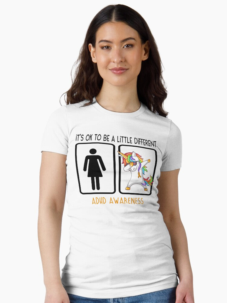 ADHD Awareness - It's Ok To Be A Little Different Fitted T-Shirt