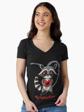 Raccoon Valentine Day Fitted Neck Shirt T Shirt US Market