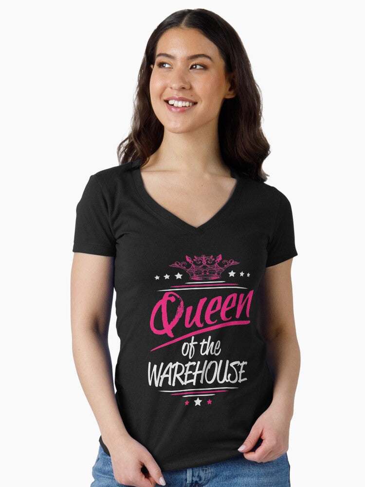 Warehouse Logistics Depot Warehouse Operator Fitted V Neck T Shirt