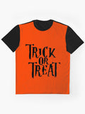 Halloween Trick Or Treat Graphic T Shirt Premium Print