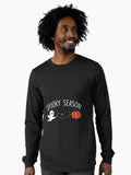 Halloween Costume Vintage Pumpkin Ghost Lovers Funny Long Sleeve T Shirt