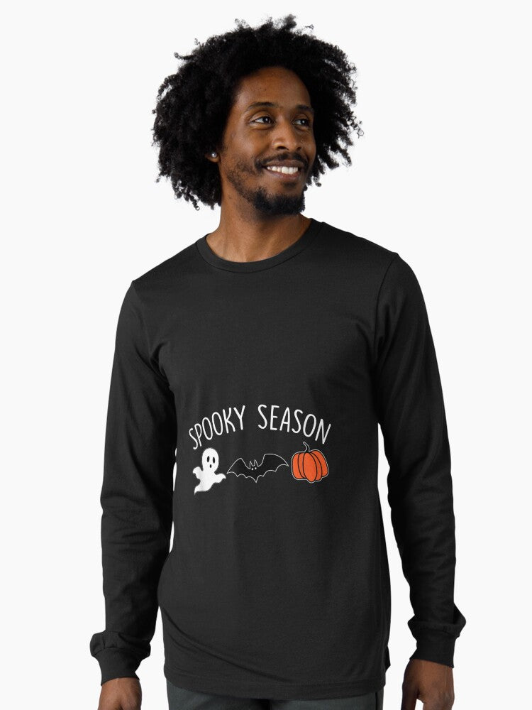 Halloween Costume Vintage Pumpkin Ghost Lovers Funny Long Sleeve T Shirt