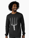 Pitchfork For A Homesteading Farmer Long Sleeve T-Shirt