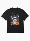 Spooky Season Ghost Shirt Oversized T Shirt