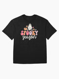 Groovy Ghost Spooky Season Oversized T Shirt