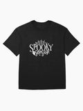 Spooky Season White Oversized T Shirt
