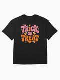 Trick Or Treat Candy Sweet Spooky Halloween Vibes Oversized T Shirt US Trend