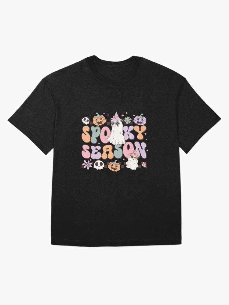 Cute Spooky Season Ghost Oversized T Shirt