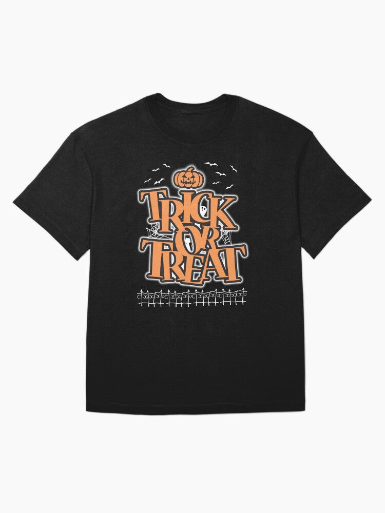 Trick Or Treat Halloween Design Oversized T Shirt Clean Design