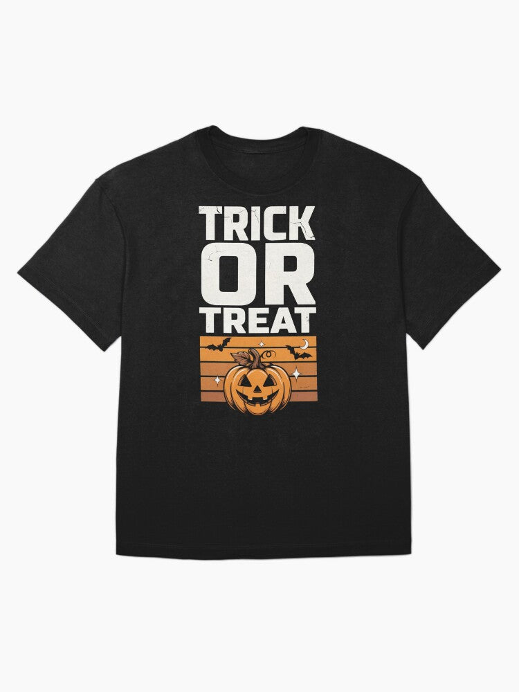 Trick Or Treat Halloween Pumpkin Oversized T Shirt Everyday Wear