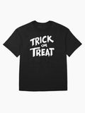 Trick Or Treat Tshirt Oversized T Shirt Clean Design