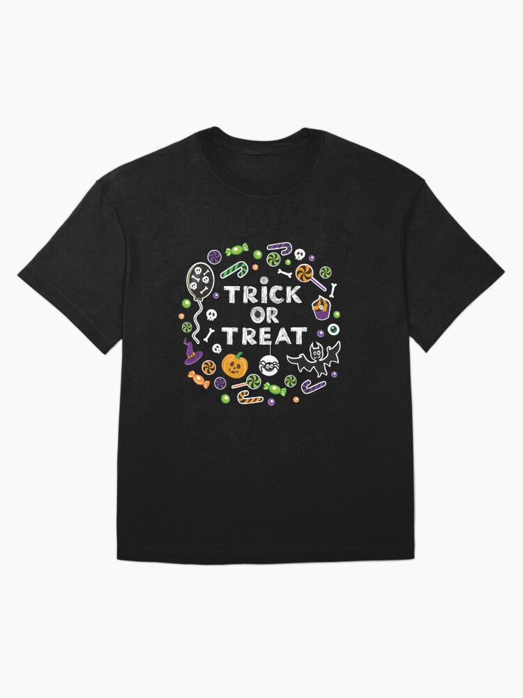 Trick Or Treat Halloween Oversized T Shirt Premium Print 2